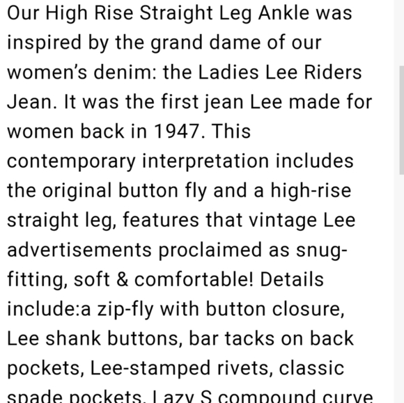 LEE Original Straight Womens Jeans Ultra High Waist Raw Hem Distressed Vintage - Picture 15 of 16